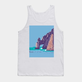 El Arco or the Arch of Cabo San Lucas in Mexico WPA Art Deco Poster Tank Top